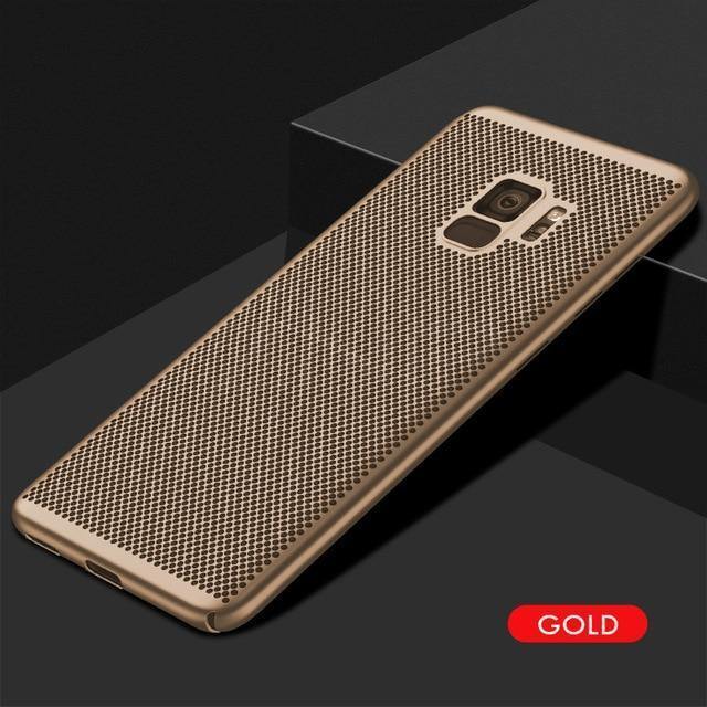 Planet Gates Gold / For S7 ZNP Ultra Slim Grid Heat Dissipate Phone Case For Samsung Galaxy S9 S8 Plus Note 9 8 Back Cover Case For Samsung S7 S6 Edge Case