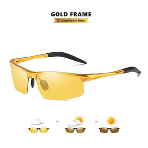 Planet Gates Gold frame-yellow Anti-glare Day Night Vision Glasses For Driving Men Polarized Sunglasses Photochromic Driver Goggles Glasses zonnebril heren