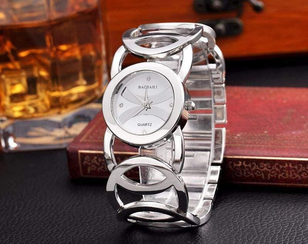 Planet Gates Gold Gold Plated Circles Strap Stainless Steel Back Shinning Women Bracelet Watches Fashion Wrist Watch