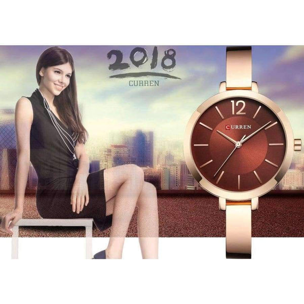 Planet Gates златен златен дамски часовник, луксозна марка, изцяло стоманена гривна, стил бижута, дамски кварцов часовник Curren, дамски официални ръчни часовници, дамски часовник