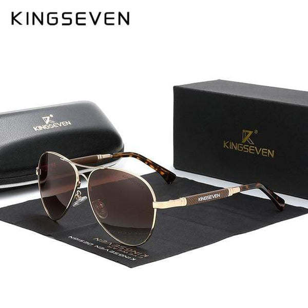 Planet Gates Gold Gradient Brown / China / Orignal Quality Titanium Alloy Men's Sunglasses Polarized Sun glasses Women Pilot Mirror Eyewear Oculos de sol