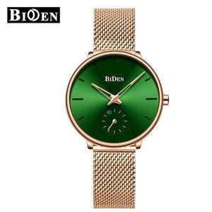 Planet Gates GOLD GREEN Women Watches Top Brand Luxury Quartz Ladies Casual Slim Mesh Steel Dress Watch Simple Clock Relogio Feminino