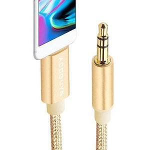 Planet Gates gold IOS to 3.5mm Male Jack AUX Audio Music Stereo Adapter Cable Home Car Audio Extension Cord 1M For iPhone 7 8 Plus X XS XR
