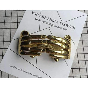 Planet Gates Gold JackJad 2018 Fashion Women Mask Finger Shape Funny Style Eyewear Frame Party Club New Brand Design Halloween Eyeglasses Glasses