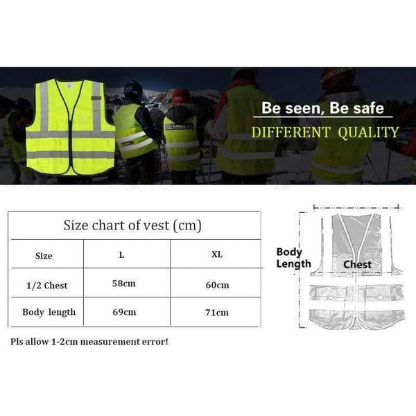 Planet Gates Gold / L High Visibility Clothing Clothing Safety Reflective Vest L,XL,5 Color Night Work Security Traffic Cycling