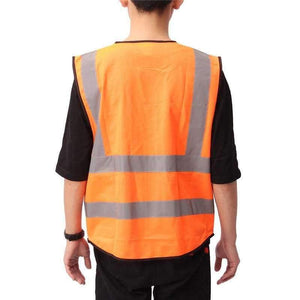 Planet Gates Gold / L High Visibility Clothing Clothing Safety Reflective Vest L,XL,5 Color Night Work Security Traffic Cycling