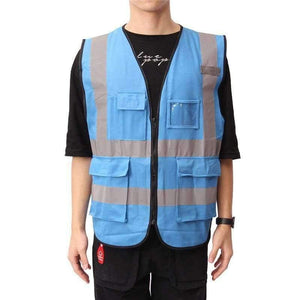 Planet Gates Gold / L High Visibility Clothing Clothing Safety Reflective Vest L,XL,5 Color Night Work Security Traffic Cycling