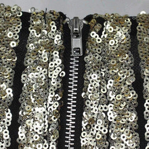 Planet Gates Gold / L New Christmas Sequin Dress Women Sexy Bodycon Lady Vestidos Winter Striped Long Sleeve Women Clubwear Party Dress