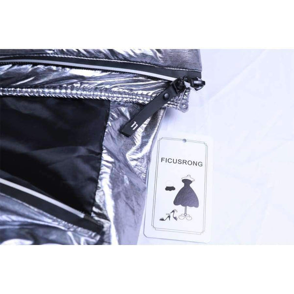 Planet Gates Gold / L White Fur Collar Coat Winter Jacket Women Long Down Parkas Female Warm Hooded Jacket Coat Silver Gray 2018 New FICUSRONG