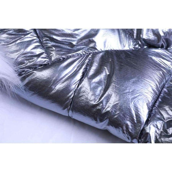 Planet Gates Gold / L White Fur Collar Coat Winter Jacket Women Long Down Parkas Female Warm Hooded Jacket Coat Silver Gray 2018 New FICUSRONG