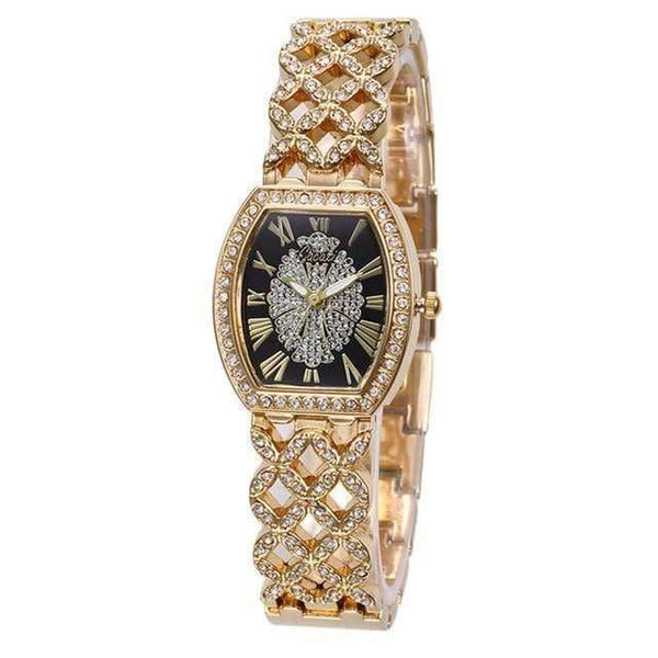 Planet Gates Gold Ladies Diamond Bracelet Watches Set 2 pcs Women Luxury Fashion Flamboyant Dial Little Diamonds Watch Female C