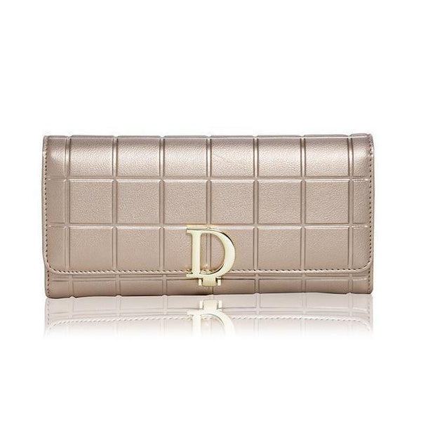 Planet Gates Gold Leather Wallet Fashion Wallets Women's Wallet Long Coin Purse Luxury Wallet kashelek Female Clutch Card Holder
