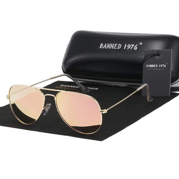 Planet Gates gold little pink A2 Classic HD Polarized Metal frame Aviation Sunglasses Designer Women Men Feminin Brand Name Oculos Vintage Glasses
