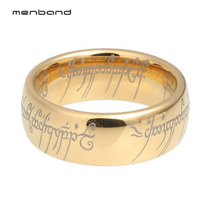 Planet Gates Gold Lord Of Ring 8mm Width With Comfort Fit High Quality Polished Shiny Tungsten Carbide Rings For Men Women