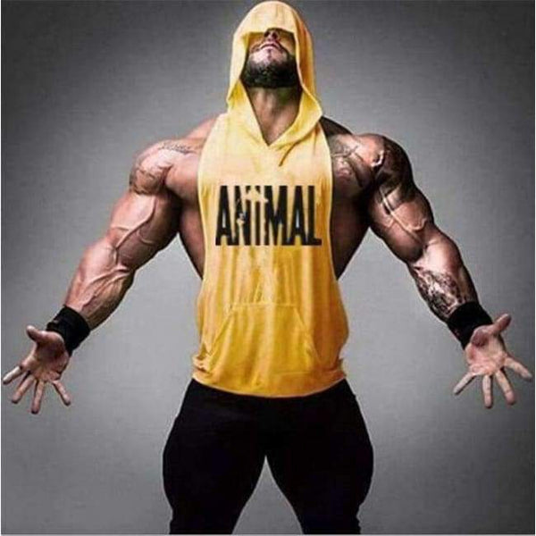 Planet Gates Gold / M Animal Fitness Stringer Hoodies Muscle Shirt Bodybuilding Clothing Gyms Tank Top Mens Sporting Sleeveless T shirts