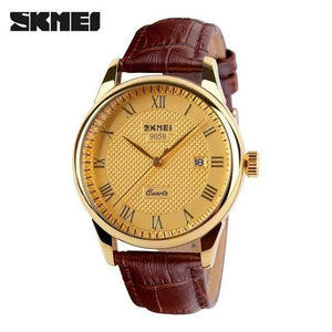 Planet Gates gold Mens Watches Top Brand Luxury Quartz Watch Skmei Fashion Casual Business Wristwatches Waterproof Male Watch Relogio Masculino