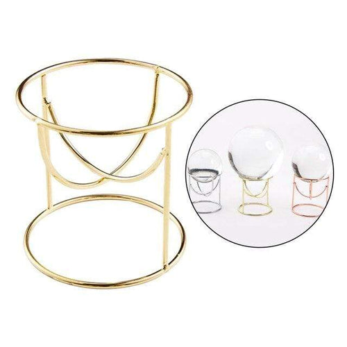 Planet Gates Gold Metal Display Stand for Crystal Glass Lens Ball Divination Photography  Base  Sphere Globe Holder