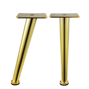 Gold Metal Furniture Leg Cone Tube Inclined Sofa Foot For Cabinet Table Legs Rubber Foot Screw Furniture Accessories
