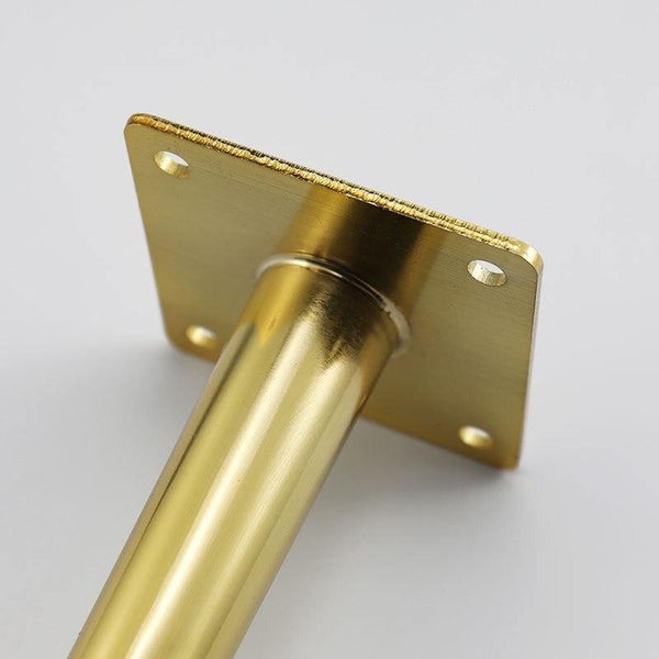 Gold Metal Furniture Leg Cone Tube Inclined Sofa Foot For Cabinet Table Legs Rubber Foot Screw Furniture Accessories