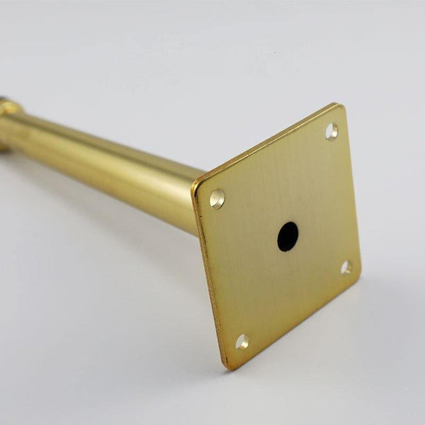 Gold Metal Furniture Leg Cone Tube Inclined Sofa Foot For Cabinet Table Legs Rubber Foot Screw Furniture Accessories