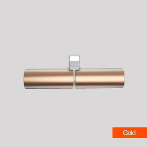 Planet Gates Gold Mobile Phone Adapter Cable Audio Charging Adapter For 7 8 plus iphone X Xs Max Xr USB IOS 2 in 1 earphone plug alloy Connector