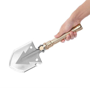 Planet Gates Gold Multifunctional Military Folding Shovel With Carrying Bag Army Multi-Tools Portable Outdoor Camping Hiking Tools