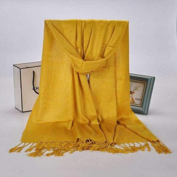 Planet Gates Gold New Winter Women 60cm*170cm Black Red Solid Color Muslim Hijab Foulard Viscose Scarf Wrap With Tassel