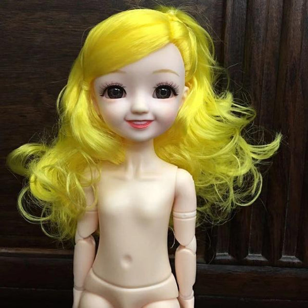 Planet Gates Gold / Nude doll / China 30CM 1/6 BJD Doll 11 Joints Multicolor Hair 3D Big Eyes Fashion Cute Smile Nude Female Doll DIY Kids Toy for Girl Christmas Gift
