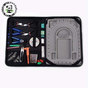 Planet Gates Gold Pandahall Jewelry Making DIY Pliers Tools Set Flat Round Nose Pliers Wire Cutter Pliers Rings Scissor Needles Beading Tweezer