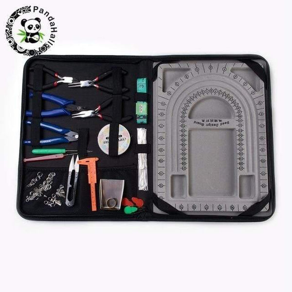 Planet Gates Gold Pandahall Jewelry Making DIY Pliers Tools Set Flat Round Nose Pliers Wire Cutter Pliers Rings Scissor Needles Beading Tweezer