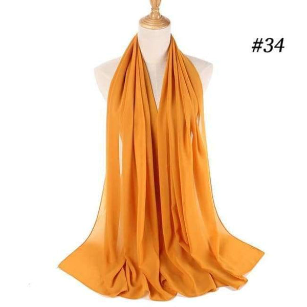 Planet Gates Gold Plain bubble chiffon scarf hijab wrap printe solid color shawls headband muslim hijabs scarves/scarf 47 colors