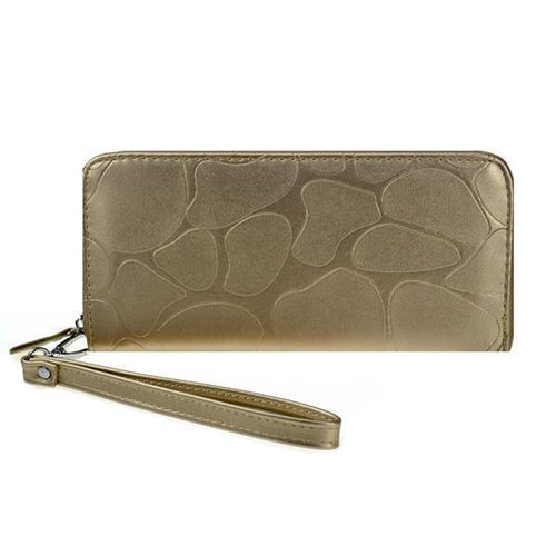 Planet Gates Gold Pu Leather Women Wallet Female Purse Large Capacity Wallets Female Purse Lady Purses Phone Pocket Card Holder Carteras