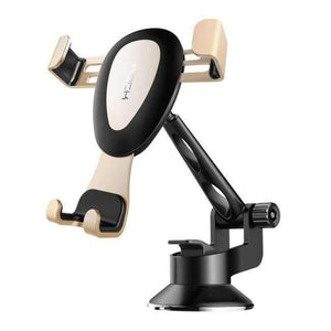 Planet Gates Gold Quality Gravity Metal Car Phone Holder, Linkage Aluminum Alloy Adjustable Mobile Phone holder For Car Stand Bracket