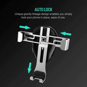 Planet Gates Gold Quality Gravity Metal Car Phone Holder, Linkage Aluminum Alloy Adjustable Mobile Phone holder For Car Stand Bracket