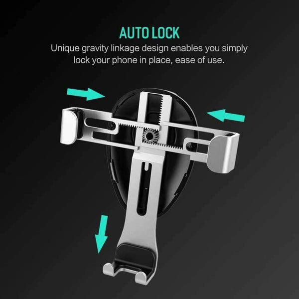 Planet Gates Gold Quality Gravity Metal Car Phone Holder, Linkage Aluminum Alloy Adjustable Mobile Phone holder For Car Stand Bracket