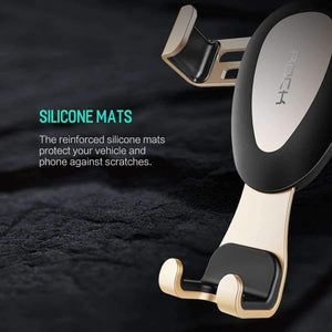 Planet Gates Gold Quality Gravity Metal Car Phone Holder, Linkage Aluminum Alloy Adjustable Mobile Phone holder For Car Stand Bracket