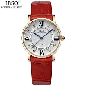 Planet Gates Gold red women Watch Fashion Women Watches Business Luxury Genuine Leather Strap Watch Men Relojes Hombre