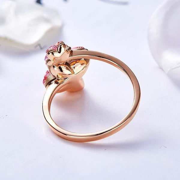 Planet Gates Gold Rings Embellished With Crystals from Swarovski Butterfly Adjustable Ring Rose Gold Insert Jewelry Romantic Gifts