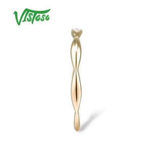 Planet Gates Gold Rings For Women Genuine 14K Yellow/White Gold Ring Shiny Diamond Promise Engagement Rings Anniversary Fine Jewelry