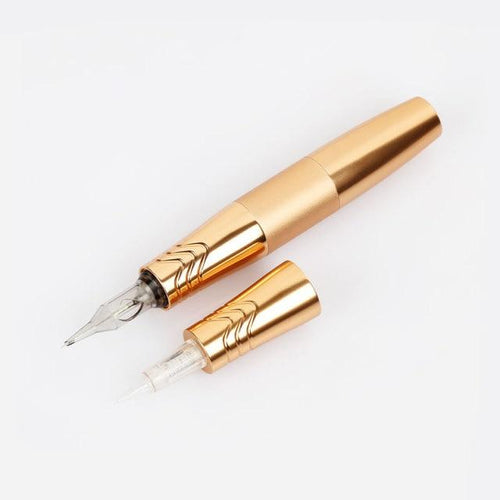 Planet Gates Gold Rotary Tattoo Pen Permanent Makeup Pen Tattoo Machine Eyebrow Tattoo Body Art Machine Permanent machine for SMP and  hair Scalp
