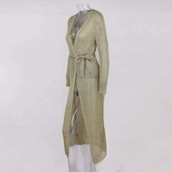 Planet Gates gold / S Stretchable women summer sexy beach dress hollow out casual dresses party evening elegant knitted dress vestidos