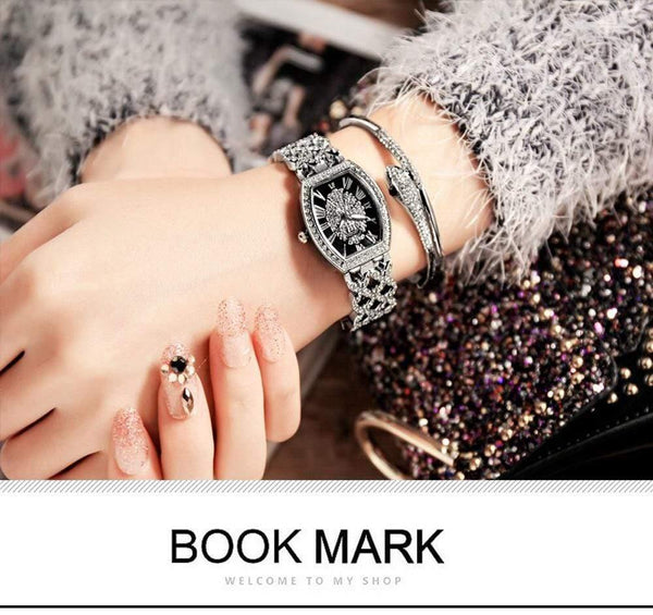 Planet Gates Gold set 2pcs Ladies Diamond Bracelet Watches Set 2 pcs Women Luxury Fashion Flamboyant Dial Little Diamonds Watch Female C