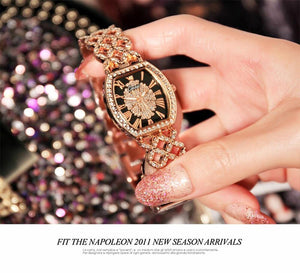 Planet Gates Gold set 2pcs Ladies Diamond Bracelet Watches Set 2 pcs Women Luxury Fashion Flamboyant Dial Little Diamonds Watch Female C