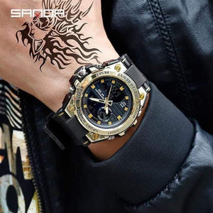 Planet Gates gold Sports Men's Watches Top Brand Luxury Military Quartz Watch Men Waterproof S Shock Clock relogio masculino