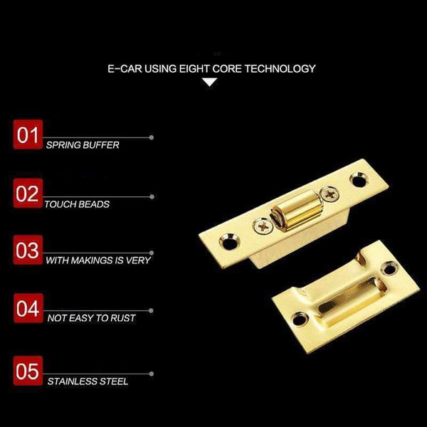 Planet Gates Gold Stainless Steel Door Latches Cupboard Cabinet Roller Latch Lock Wooden Door Stops Furniture Hardware