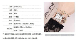 Planet Gates Gold Steel Watch retro Fashion Square Diamond bracelet Ladies Quartz Luxury Woman Gift Wristwatches