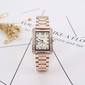 Planet Gates Gold Steel Watch retro Fashion Square Diamond bracelet Ladies Quartz Luxury Woman Gift Wristwatches