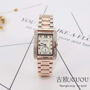 Planet Gates Gold Steel Watch retro Fashion Square Diamond bracelet Ladies Quartz Luxury Woman Gift Wristwatches