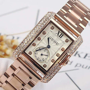 Planet Gates Gold Steel Watch retro Fashion Square Diamond bracelet Ladies Quartz Luxury Woman Gift Wristwatches