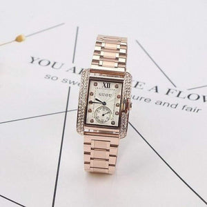 Planet Gates Gold Steel Watch retro Fashion Square Diamond bracelet Ladies Quartz Luxury Woman Gift Wristwatches